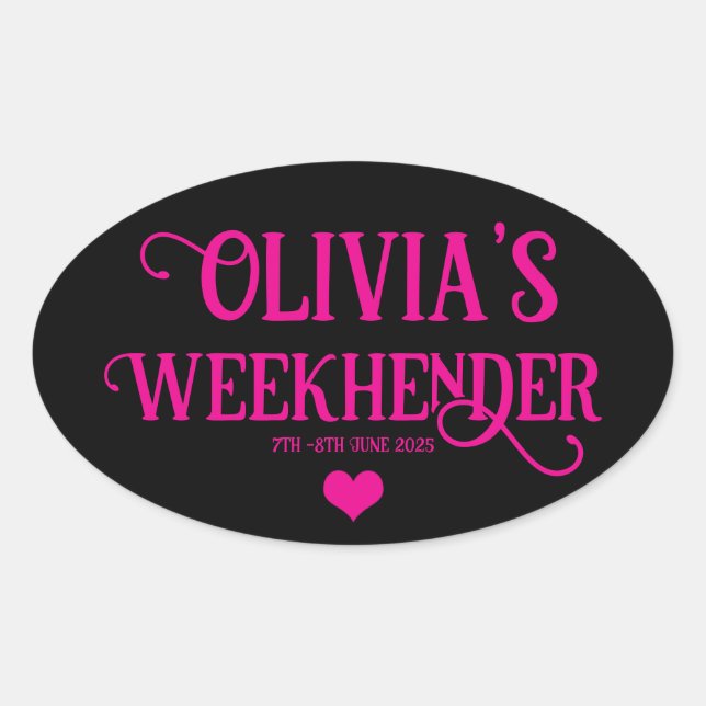Chic Personalized Hen Do Stickers | Bride Squad (Front)