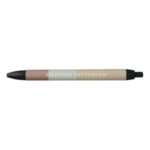 Chic Personalized Name Earth Tone Stripes Pen
