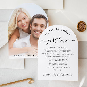 Chic Photo Arch Wedding Reception Invitation