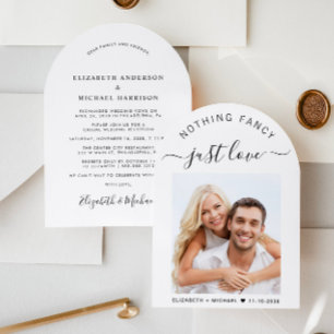 Chic Photo Arch Wedding Reception Invitation