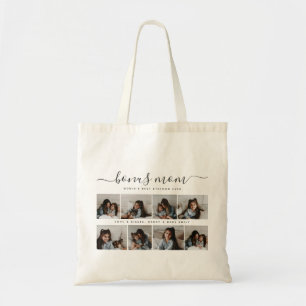Chic Photo Collage Bonus Mum Stylish Mothers Day Tote Bag