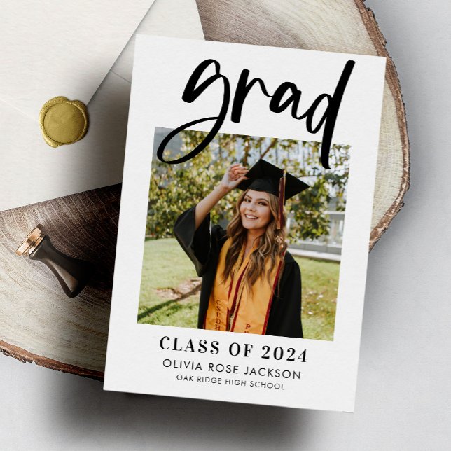 Chic Photo Graduation Party Invitation (Creator Uploaded)