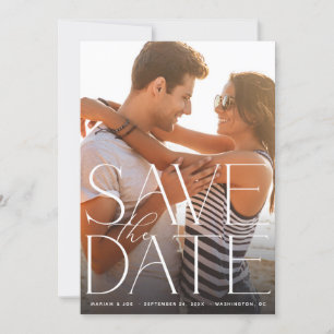 Chic Photo Grand Save the Date V2 Invitation