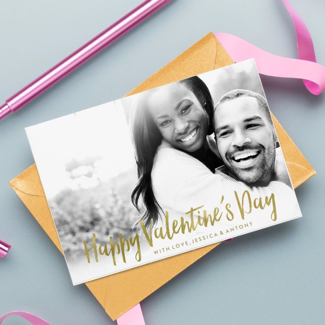 Chic Photo Valentine's Day Holiday Card (Creator Uploaded)