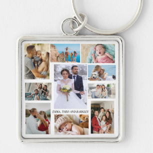 Chic Photo   Wedding and family Key Ring