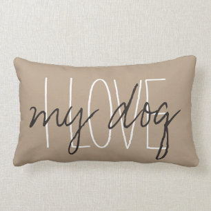 CHIC PILLOW_"I LOVE...my dog" Lumbar Cushion