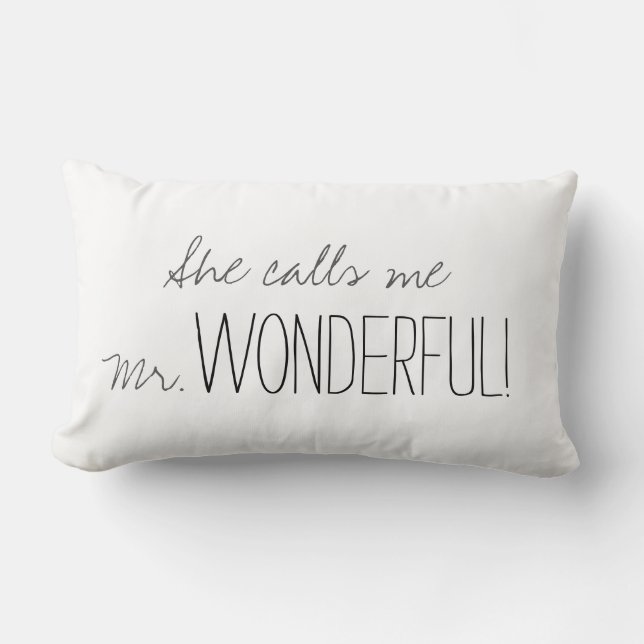CHIC PILLOW_"Mr. WONDERFUL" Lumbar Cushion (Front)