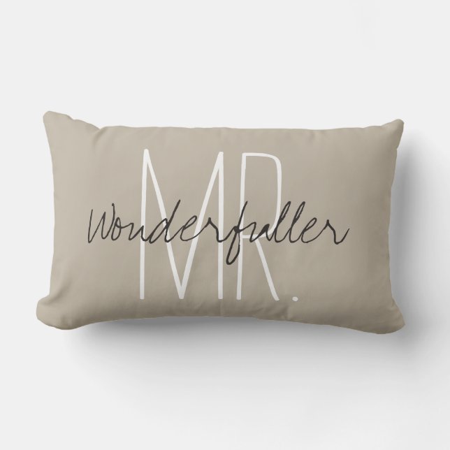 CHIC PILLOW_MR...Wonderfuller" Lumbar Cushion (Front)