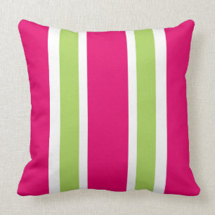 CHIC PILLOW_PRETTY 561 HOT PINK/60 GREEN STRIPES CUSHION