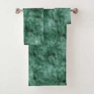 Chic Pine Teal Green Bath Towel Set