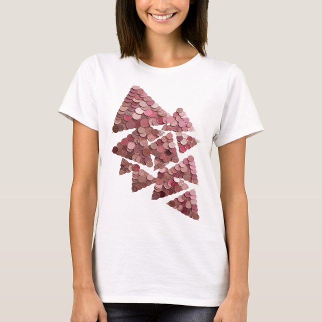 Chic Pink ABSTRACT ART Graphic Design T-Shirt (Front)