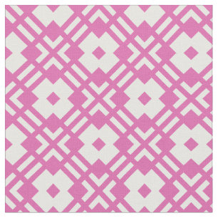 Chic pink abstract geometric pattern fabric