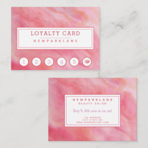 Chic Pink Agate Pattern Business Loyalty Card