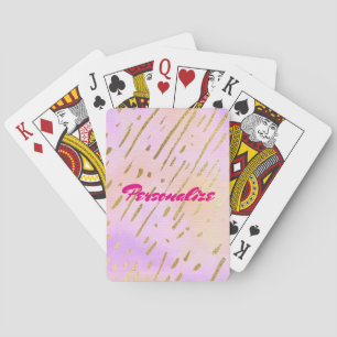 Chic Pink and Gold glam Playing Cards