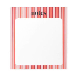 Chic Pink and Red Customisable Stationery Notepad
