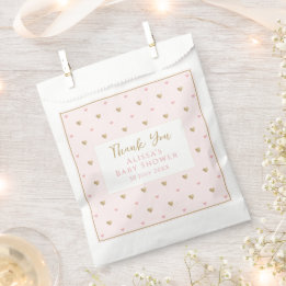 Chic Pink Baby Shower Favour Bags