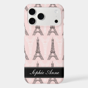 Chic Pink Eiffel Tower Pattern