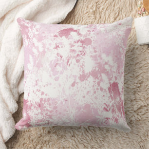 Chic Pink Floral Cushion