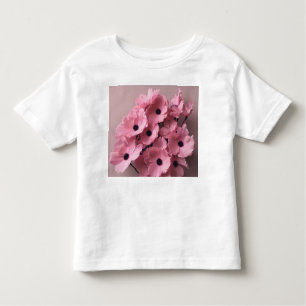 Chic pink floral watercolor bridal toddler T-Shirt