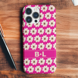 Chic Pink Fuchsia Floral iPhone 16 Case