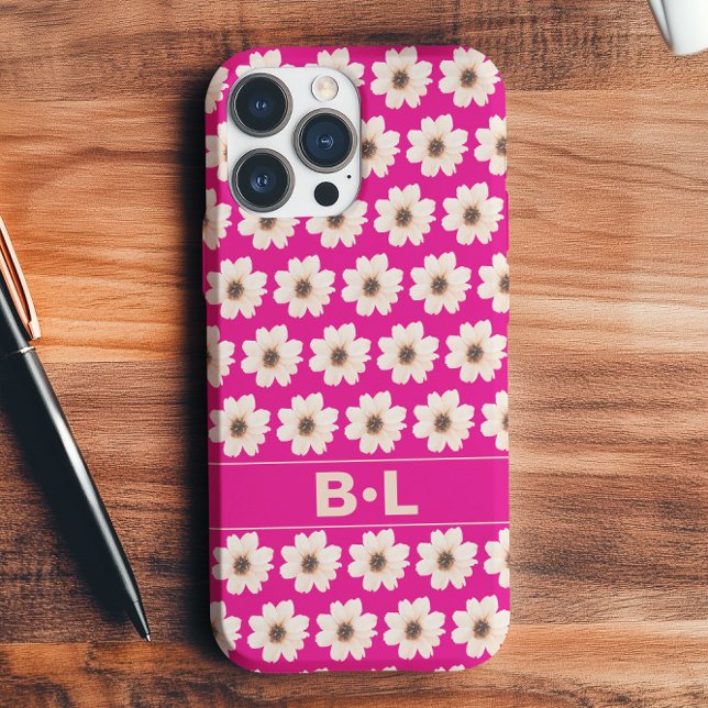 Chic Pink Fuchsia Floral Case-Mate iPhone Case (Creator Uploaded)