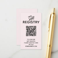 Chic Pink Girl Baby Shower Registry QR Code