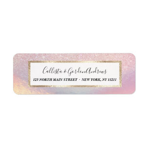 Chic Pink Glitter Iridescent Holographic Gradient