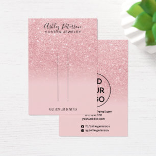 Chic pink glitter jewelry hair clip display