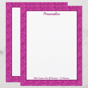 Chic Pink Glitter Zebra Pattern Personalized