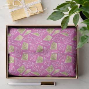 Chic Pink Gold Diamonds Birthday Tissue Paper