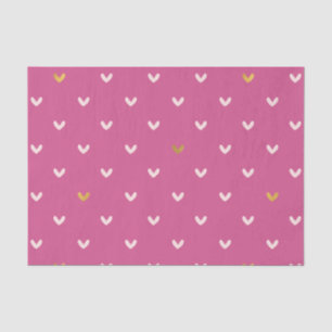 Chic Pink Gold Hearts Tissue Paper