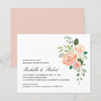 Chic Pink Green Orange rehearsal dinner