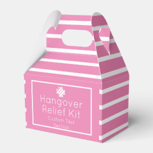 Chic Pink Hangover Relief Kit Favour Box
