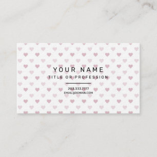 Chic pink hearts Design pink Digital Business Card