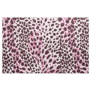 Chic Pink Leopard print pattern customize Fabric