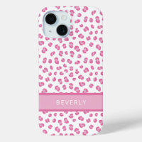 Chic Pink Leopard Print Personalised