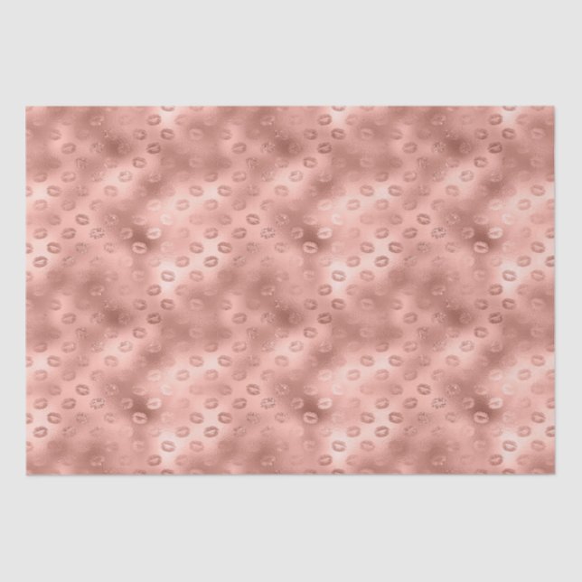 Chic Pink Lips Tissue Paper (Front)