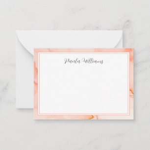 Chic Pink Marble Script Card