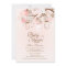 Chic pink mason jar floral baby shower invitation