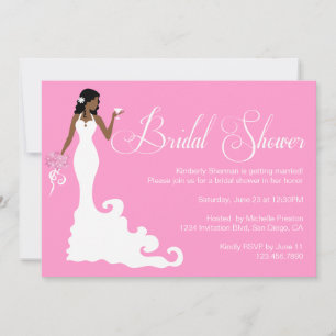 Chic Pink Modern Bride Posh Bridal Shower Invite