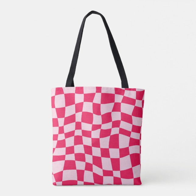 Chic Pink Pattern Tote (Back)