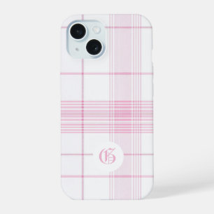 Chic Pink Plaid Customisable Phone Case