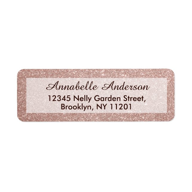 Chic Pink Rose Gold Glitter Sparkle Personalised (Front)