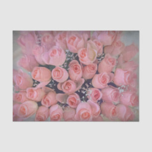 Chic Pink Roses Bouquet Country Vintage Tissue Paper