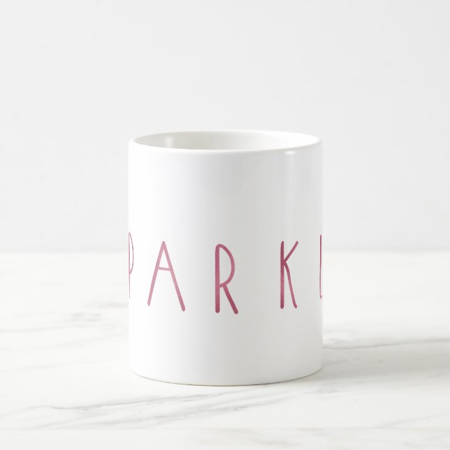 Chic Pink Sparkle Coffee Mug (Center)