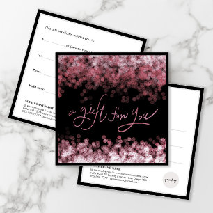 Chic Pink Sparkle Salon Business Gift Card