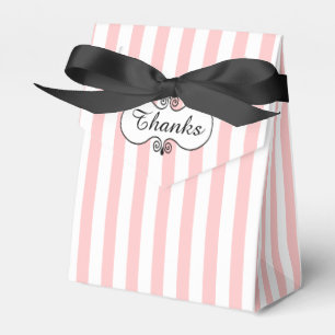 Chic Pink Stripes Occasion Favour Box
