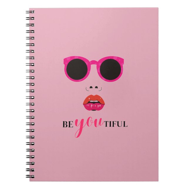 Chic pink‑tone design with grace notebook (Front)
