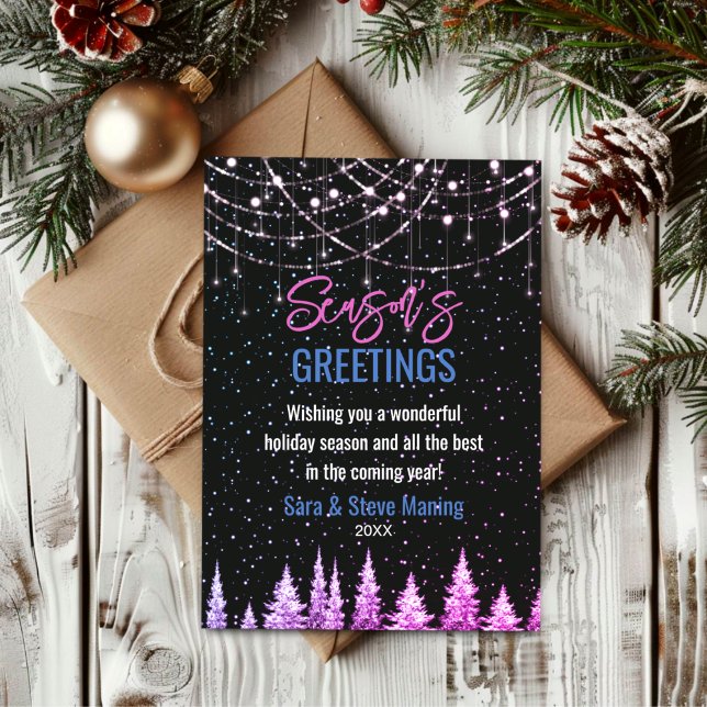 Chic pink trees Christmas glitter lights new year  (Creator Uploaded)