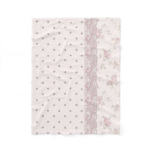 Chic Pink Vintage Floral and Polka Dot Reversible